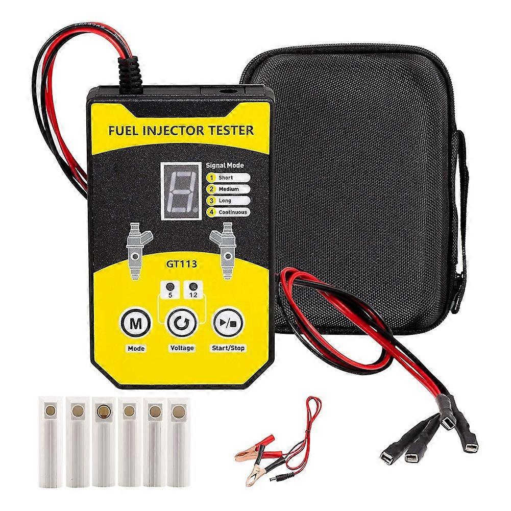 Test- Und Reinigungsset Für Kraftstoffeinspritzdüsen, 8-modus-impuls-einspritzdüsentester, 6 Reinigungsadapter In Verschiedenen Größen, 12v/5v-netzteil.