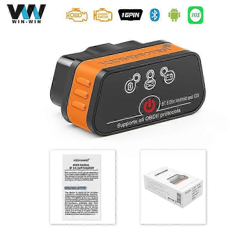 Obd2-scanner Mit Bluetooth 5.0 Konnwei Elm327 V1.5 Pic18f25k80 Kw901 Elm 327 Für Android/ios – Autodiagnosegerät 2025