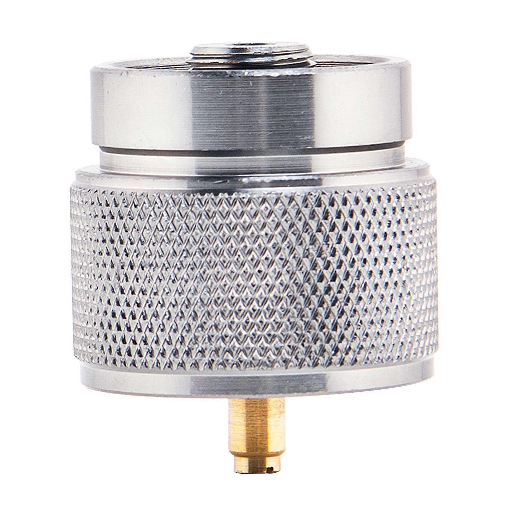 Campingkocher-adapter: Einlass Für Eine Kleine 1-pfund-propangasflasche Und Auslass Mit Lindal En417-ventil. Konverter Für Camping-lpg-kartuschen.