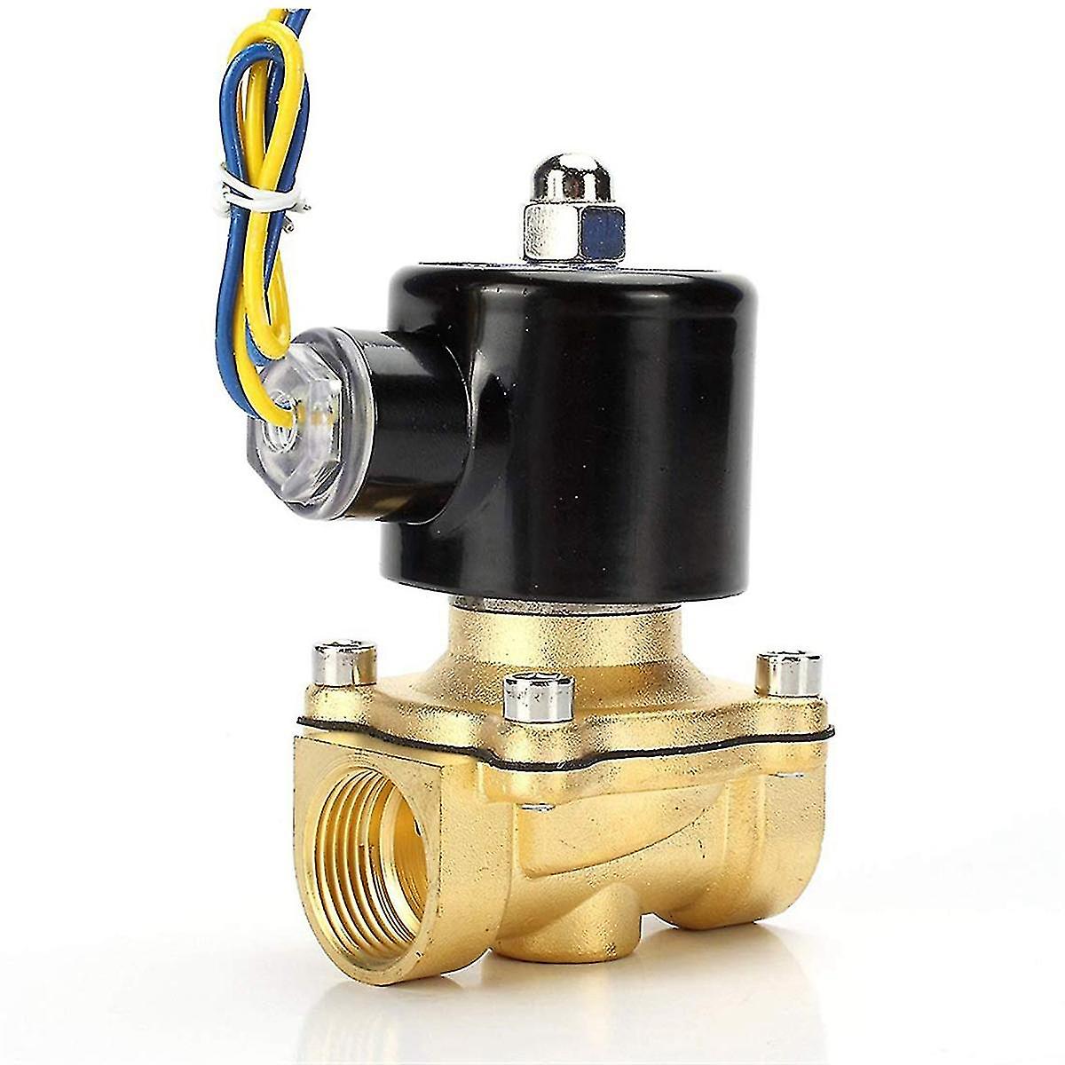 Magnetventil Aus Messing, 1/2 Zoll, 12 V Pneumatisches Ventil Für Wasser, Luft, Erdgas, Kraftstoff, Elektronischer Rohrleitungsschalter