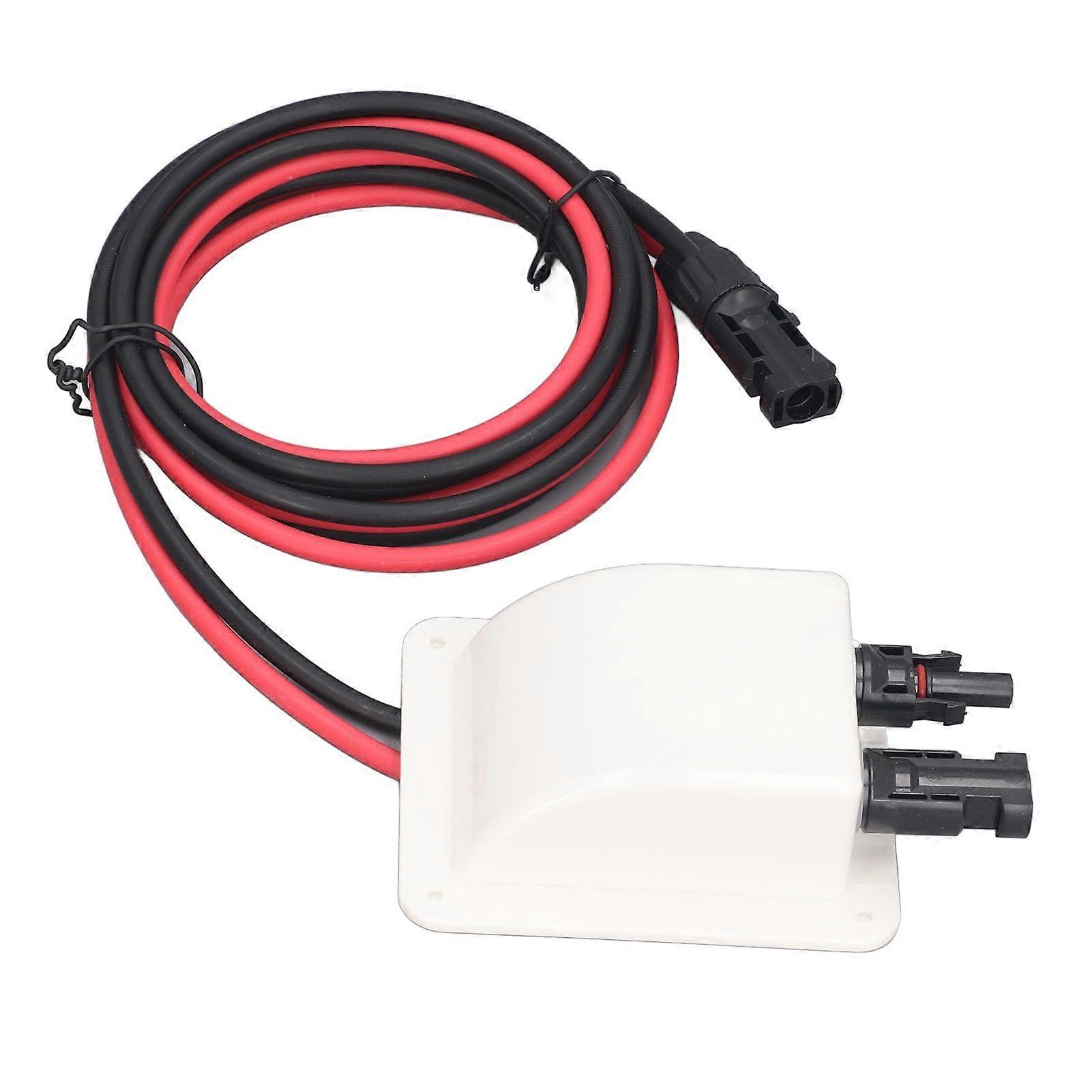 Doppelanschlussdose Für Solarkabel, Kompatibel Mit Wohnmobil- Oder Bootsdächern, Mit 2 M Kabel Mit 10 Awg Querschnitt Und Doppelter Kabelkapazität.