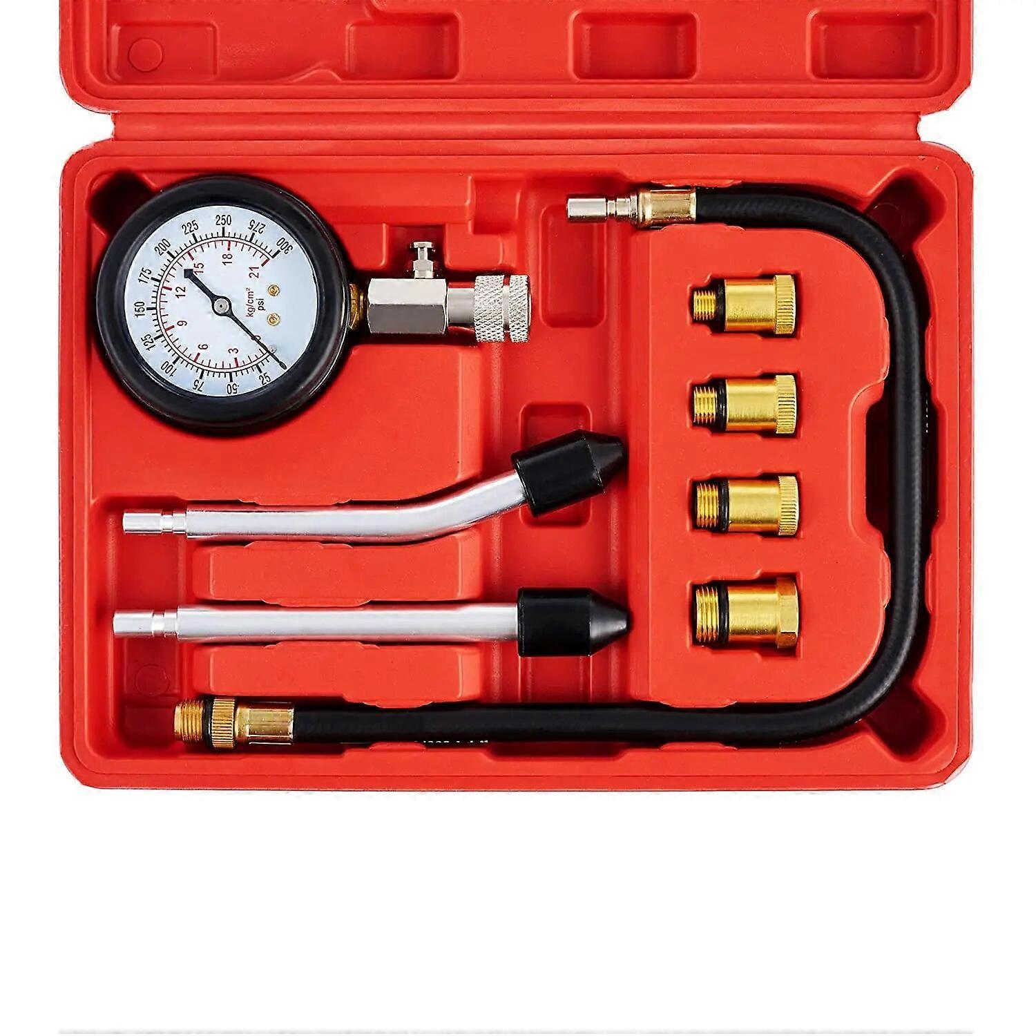 Kompressionsprüfset Für Motoren 0-300 Psi, 8 Manometer Für Benzin-/benzinmotorzylinder