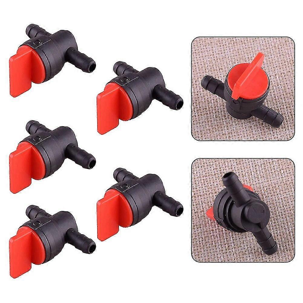Universeller Ein/aus-wasserhahn Für Autovergaser (5er-pack) Mit Anschluss Für Kraftstoffschlauch Und Roller-/motorradhahn.