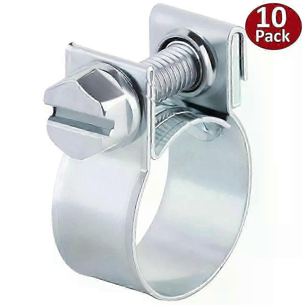 Packung Mit 10 Schlauchschellen Aus Kohlenstoffstahl 11-13 Mm / 13-15 Mm, Mit Mutter Und Schraube, Für Benzin-, Diesel- Und Luftleitungen.