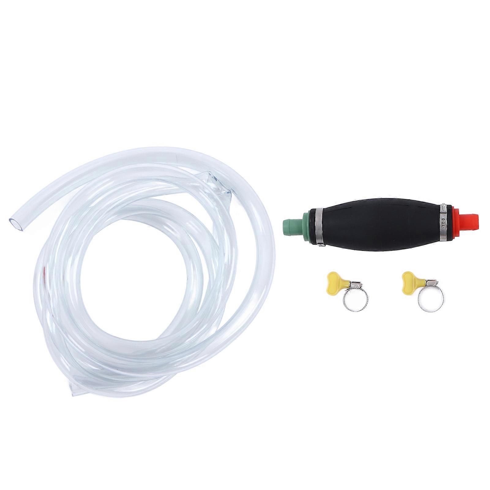 16 Mm (0,63 Zoll) Saugpumpe Mit 3 M (9,84 Fuß) Schlauch Zum Umfüllen Von Benzin, Öl, Wasser Und Kraftstoff Für Motoren, Motorräder, Lastwagen Und Generatoren.