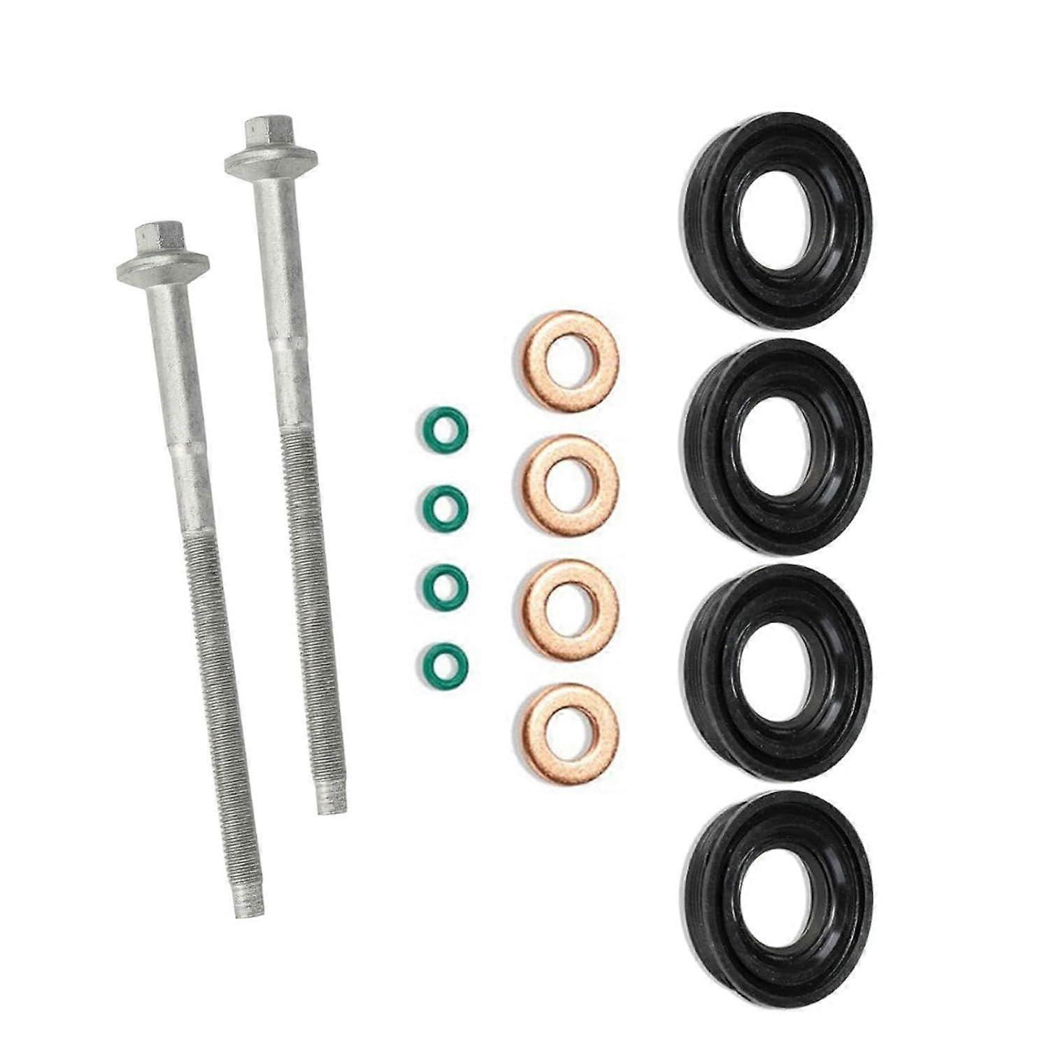 Dichtungssatz Für Einspritzdüsen (1 Satz) Inklusive Unterlegscheiben, O-ringen Und Schrauben Für Transit Mk7 22 24 32 Tdci 6c1q-6k780-ab