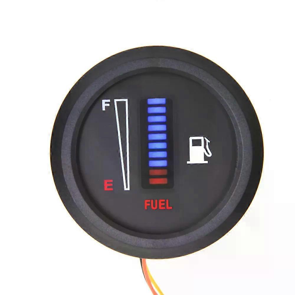 Kraftstoffstandanzeige 2 52 Mm 12 V/24 V Für Auto Und Motorrad, Universelle Kraftstoffstandanzeige, Ultradünne Elektronische Led-anzeige Für Benzin.