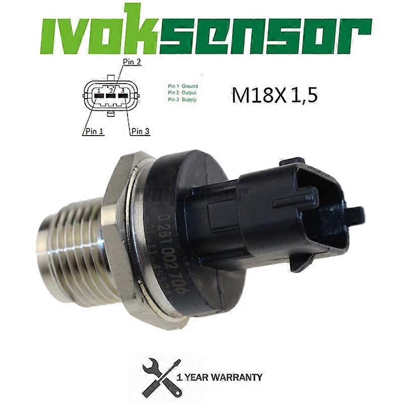 Kraftstoffdrucksensor 1800 Bar 0281002706 0281002903 0281002937 Für Motoren Von Cummins, Volvo, Iveco, Man, Fiat, Jack Und Renault