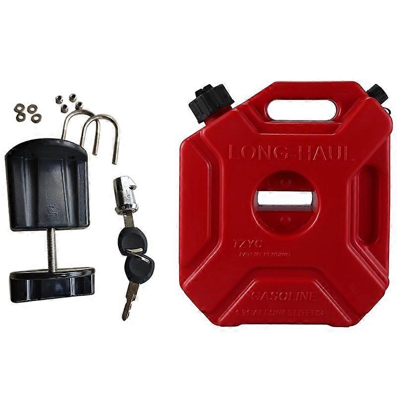 5-liter-kraftstofftank-set, Kunststoff-benzinkanister, Auto- Oder Motorradhalterung, Benzinkanister, Ölkanister, Kraftstoffkanister