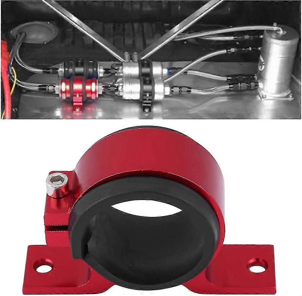 Kraftstoffpumpenhalterung, Montagehalterung Für Öl-/kraftstoff-/benzinpumpen An Pkw, 50 Mm, Aluminiumlegierung, Halterung Für Einen Filter, Schwarz (rot) - Qjwl