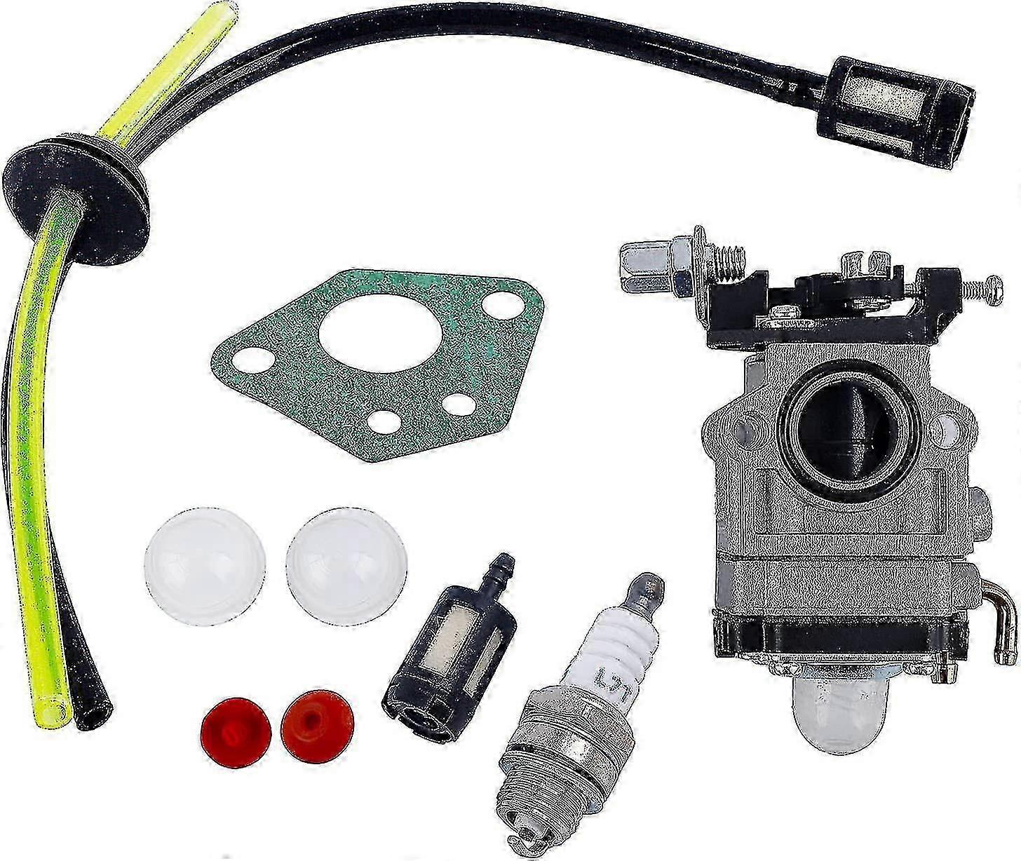 Vergaser Für 52cc, 49cc Und 43cc Freischneider: Vergaser-reparatursatz Mit Dichtung, Schlauch, Zündkerze Und Kraftstofffilter (1 Stück)