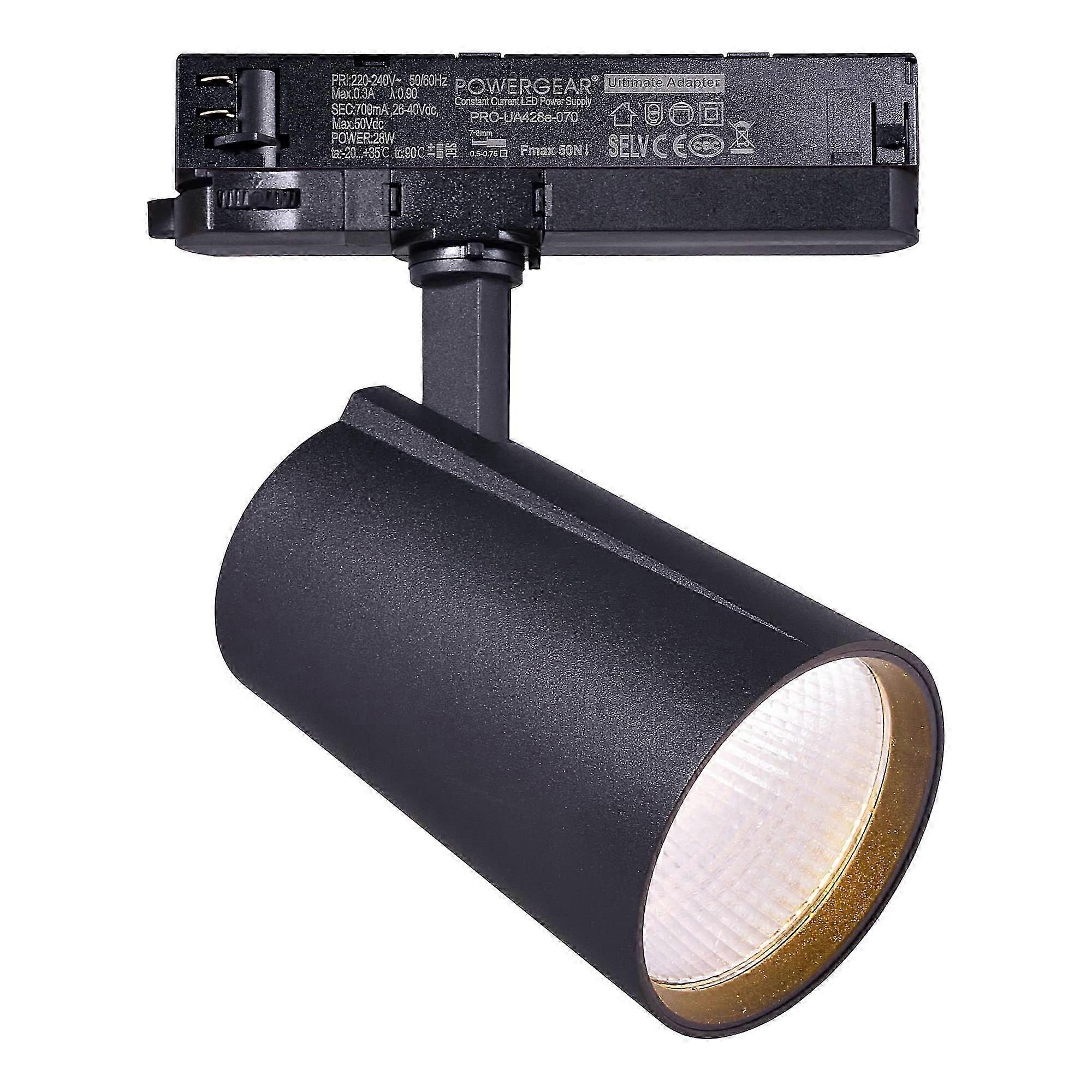 30-w-drehstrom-led-schienenstrahler Mit 4-adrigem Anschluss, Verstellbar Und Drehbar, Warmweißes Licht (3000 K), 2800 Lm, Aluminiumgehäuse