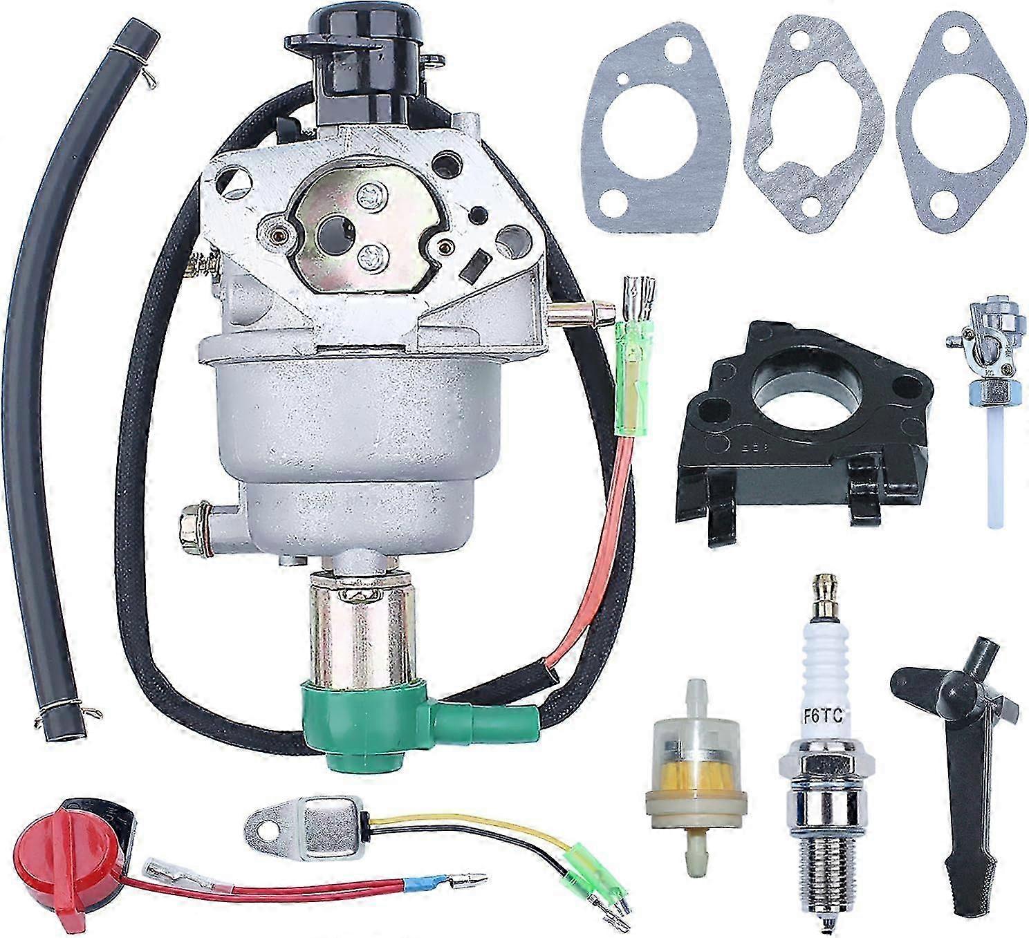 Universeller Vergaser-reparatursatz Für Honda Gx390/gx340 Motoren, Inklusive Zündkerze, Dichtung, Schlauch Und Kraftstofffilter, Kompatibel Mit 8, 9, 11 Und 13 Ps Generatoren.