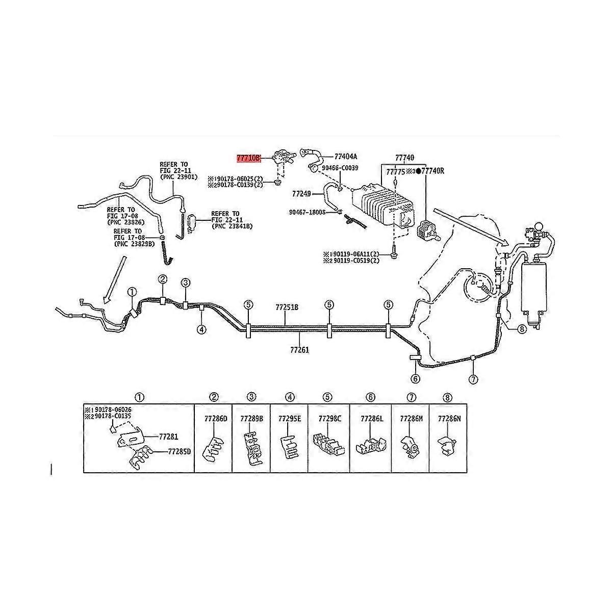 Magnetventil Für Den Kraftstoffverdampferbehälter (automobil) 77710-47020 Für Prius C - 2015-2021 101920-7040