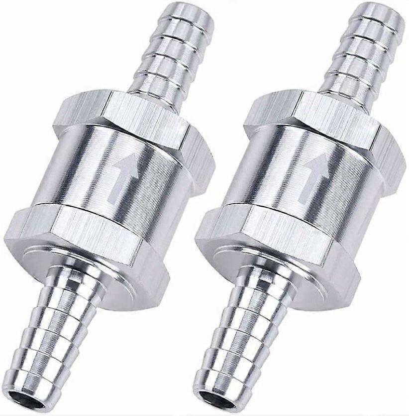 Satz Mit 2 Kraftstoffrückschlagventilen, 6 Mm Rückschlagventile Aus Aluminiumlegierung Für Benzin- Und Dieselleitungen Von Pkw, Motorrädern Und Wohnwagen.