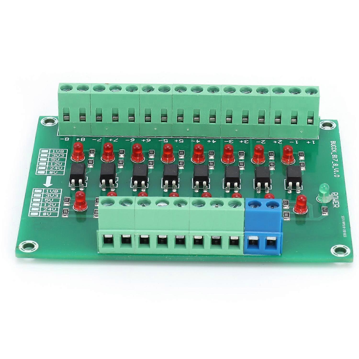 Optisches Isolationsmodul, Schaltfrequenzbegrenzung 20 Khz, 12 V Bis 3,3 V, 8 Kanäle, Optokoppler, Sps-signal