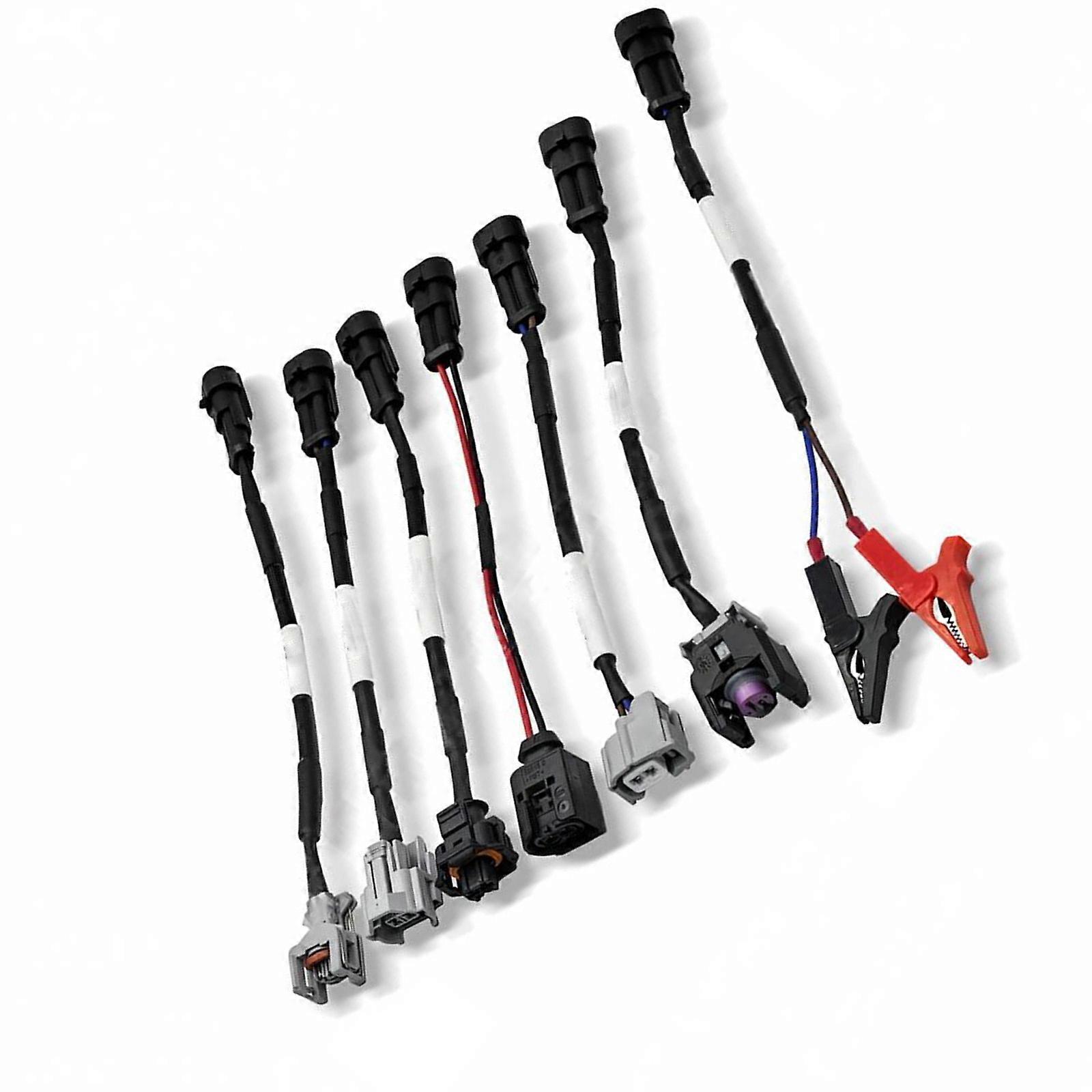 Common-rail-testkabelset Mit Mehreren Spitzen Und Einem Rot-schwarzen Clipkabel Zur Fehlersuche In Kfz-einspritzsystemen (mehrfarbig).