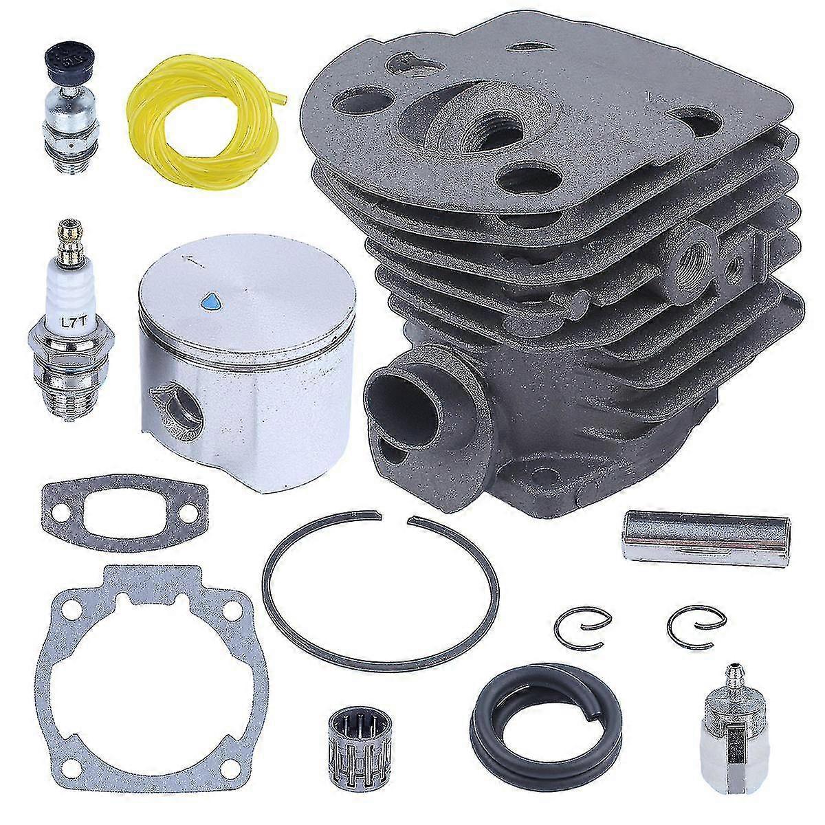 45-mm-kolben-zylinder-kit, Kompatibel Mit Husqvarna 50, 51 Und 55 Kettensägen (ersetzt Die Modelle 503, 60, 91 Und 71). Lieferumfang: Dekompressionsventil, Kraftstoffleitung, Filter Und Schlauchdichtu