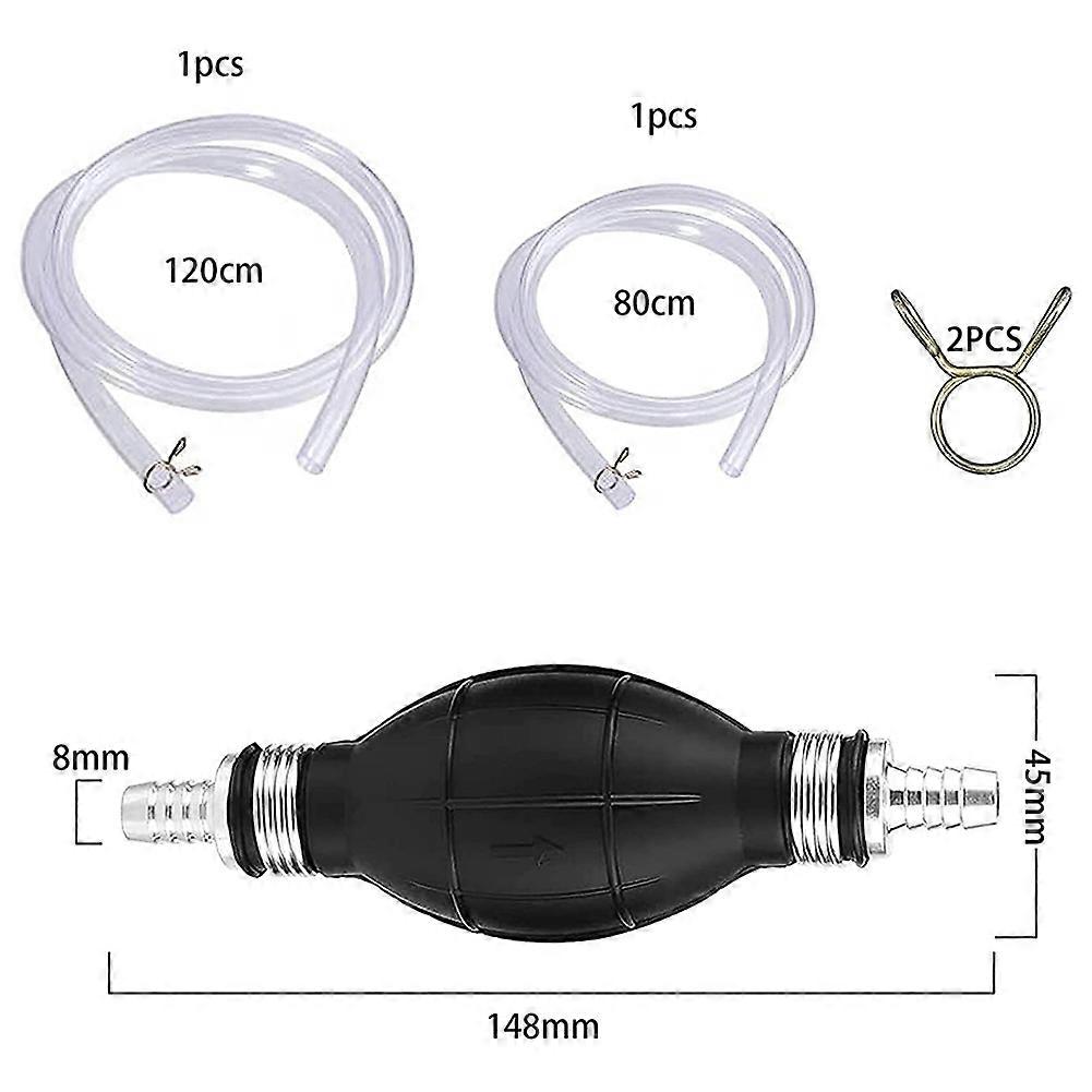 Universelle Manuelle Kfz-kraftstoffpumpe Mit Pvc-saugschlauch Zum Umfüllen Von Flüssigem Kraftstoff. Benutzerfreundliches Werkzeug, 2 M.