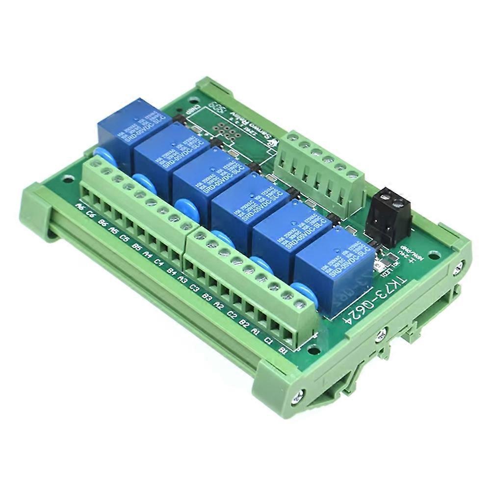 6-kanal-relaismodule, Din-schienenmontage, Modell Srd-05vdc-sl-c, 10 A Strom, 12 V Ausgangsspannung, Pnp-schaltung