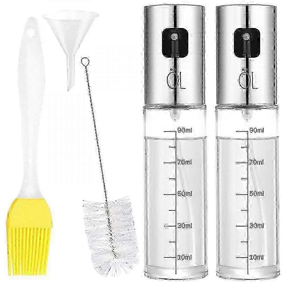 Ölflasche Mit Bürste Und Trichter Für Sprühgerät, Set Aus Ölflaschen.