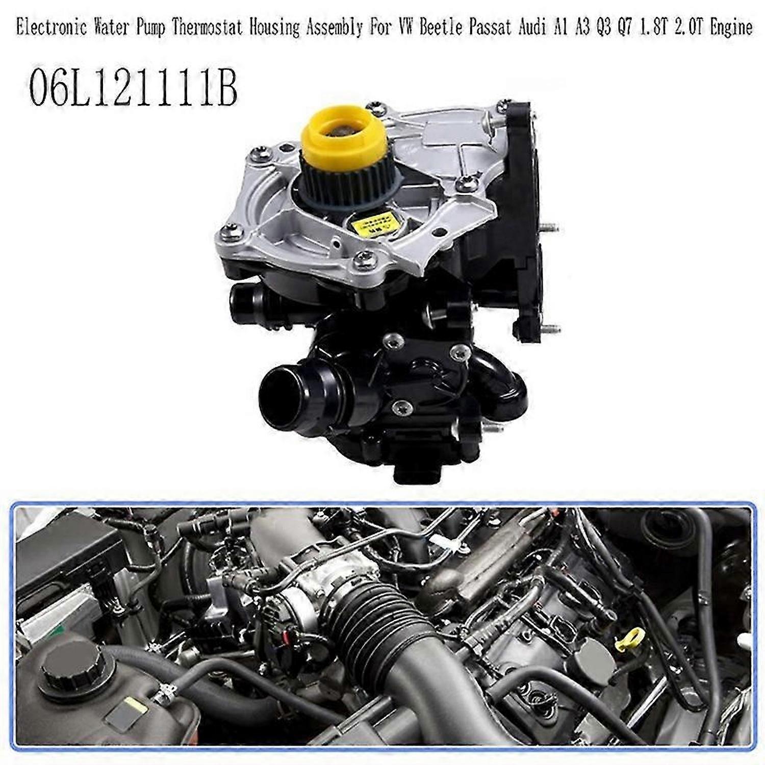 Elektronisches Wasserpumpen-thermostatgehäuse 06l121111b Für A1-, A3- Und Q3-motoren Mit 1,8- Und 2,0-liter-turboaufladung.
