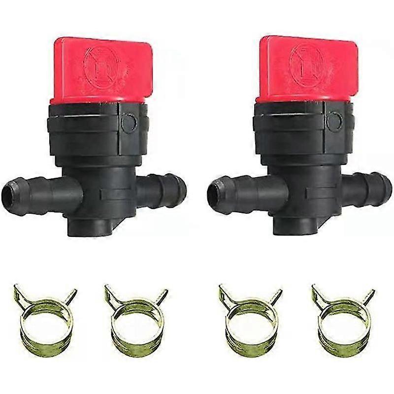 Vergaserblock, Ventilschalter, 1/4"-kraftstoffabsperrventil, Gerade Leitung, 5 Stück, Rot