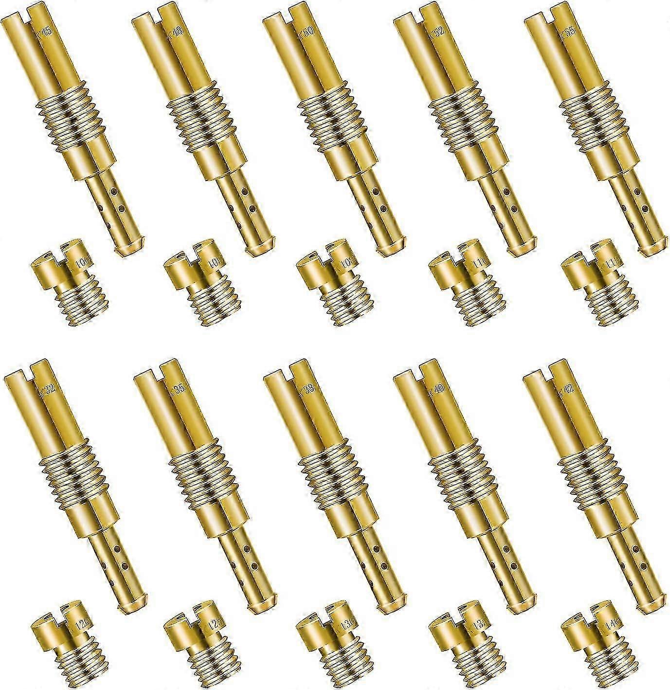 20-teiliger Vergaser-düsensatz, Bestehend Aus Einer Hauptdüse Und Einem Leerlauf-/langsamdüsensatz, Aus Robustem Metall, Für Pwk Cvk 25-26s.