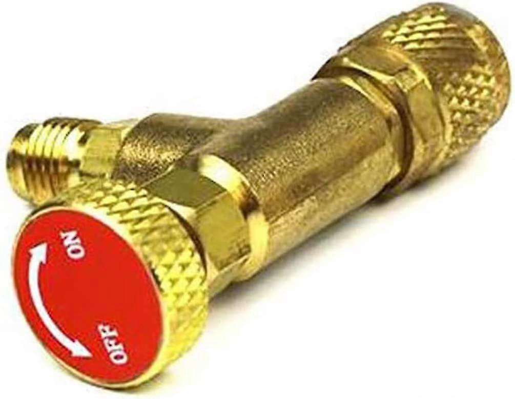 R410a-klimaanlagen-kältemittelventiladapter, Sae 1/4"-außengewinde Auf Sae 5/16"-innengewinde, Durchflussregelventil Für Füllleitung, Rotes R22 Auf R410