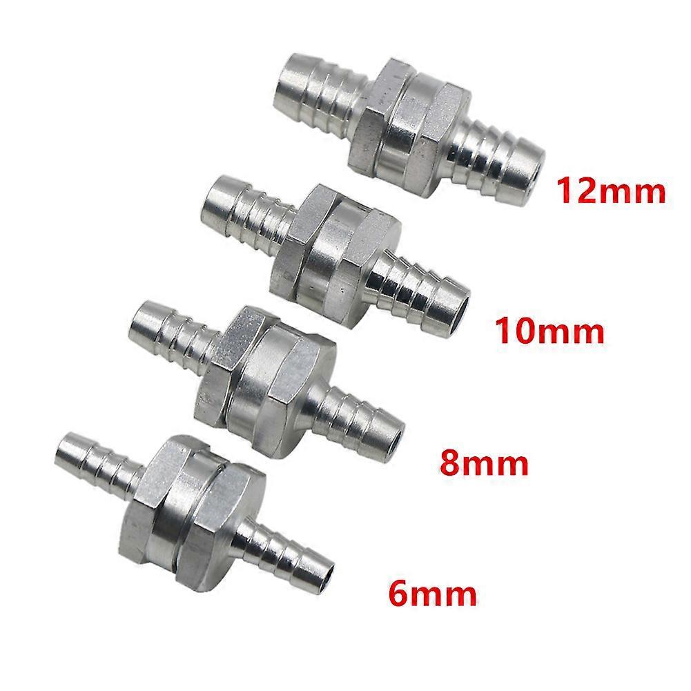 Einweg-rückschlagventil 6/8/10/12 Mm (4 Größen) Aus Aluminiumlegierung Für Kraftstoffe (benzin, Diesel, Heizöl, Gas), Vergaserkompatibel.