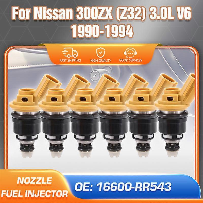 6-teiliges Einspritzdüsen-set, Kompatibel Mit Nissan 300zx Z32 Fairlady 3.0l V6 (1990-1994) - Autozubehör 16600-rr543