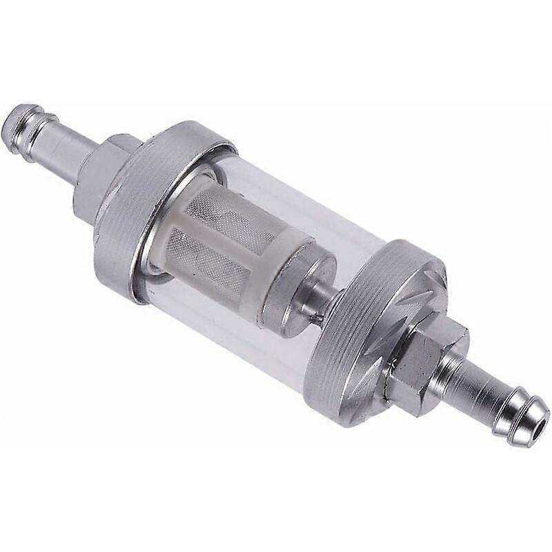 Universeller Kraftstofffilter Aus Chromglas Für Diesel Und Benzin, 5/16" (8 Mm), Silber