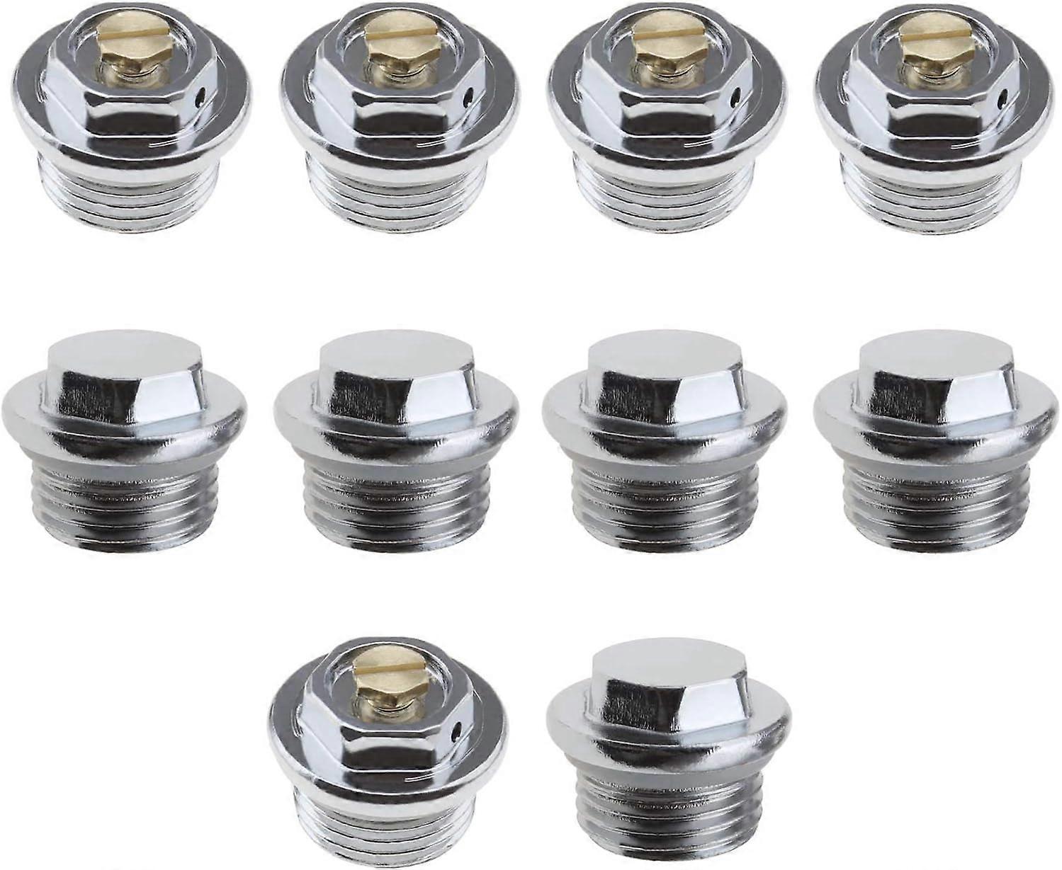 10 Manuelle 1/2-zoll-kühlerentlüftungsventile Und 5 Dichtstopfen Mit O-ring-gewindeanschluss