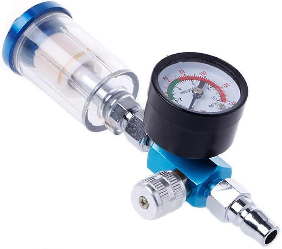 Pneumatische Spritzpistole Mit 1/4"-luftdruckregler Und Manometer Sowie Integriertem Luftfilterabscheider Und Wasserabscheider