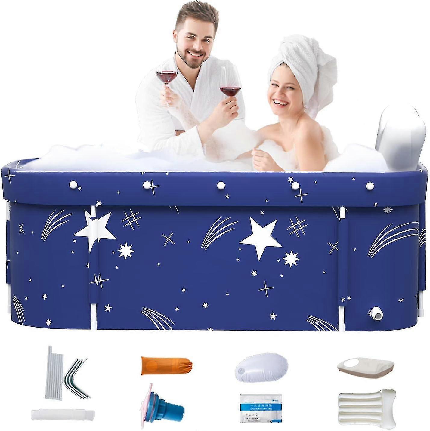 Faltbare Und Tragbare Badewanne Für Erwachsene Und Kinder, Spa-effekt, Hält Die Temperatur, Maße: 120 X 55 X 50 Cm