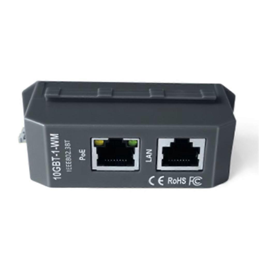 Aktiver Poe-injektor Ieee 802.3af/at/bt, 4 Adernpaare, 2,5g/5g/10g Poe++ High Speed, Max. 90 W, Für Hd-ip-kameras, Din-schienenmontage