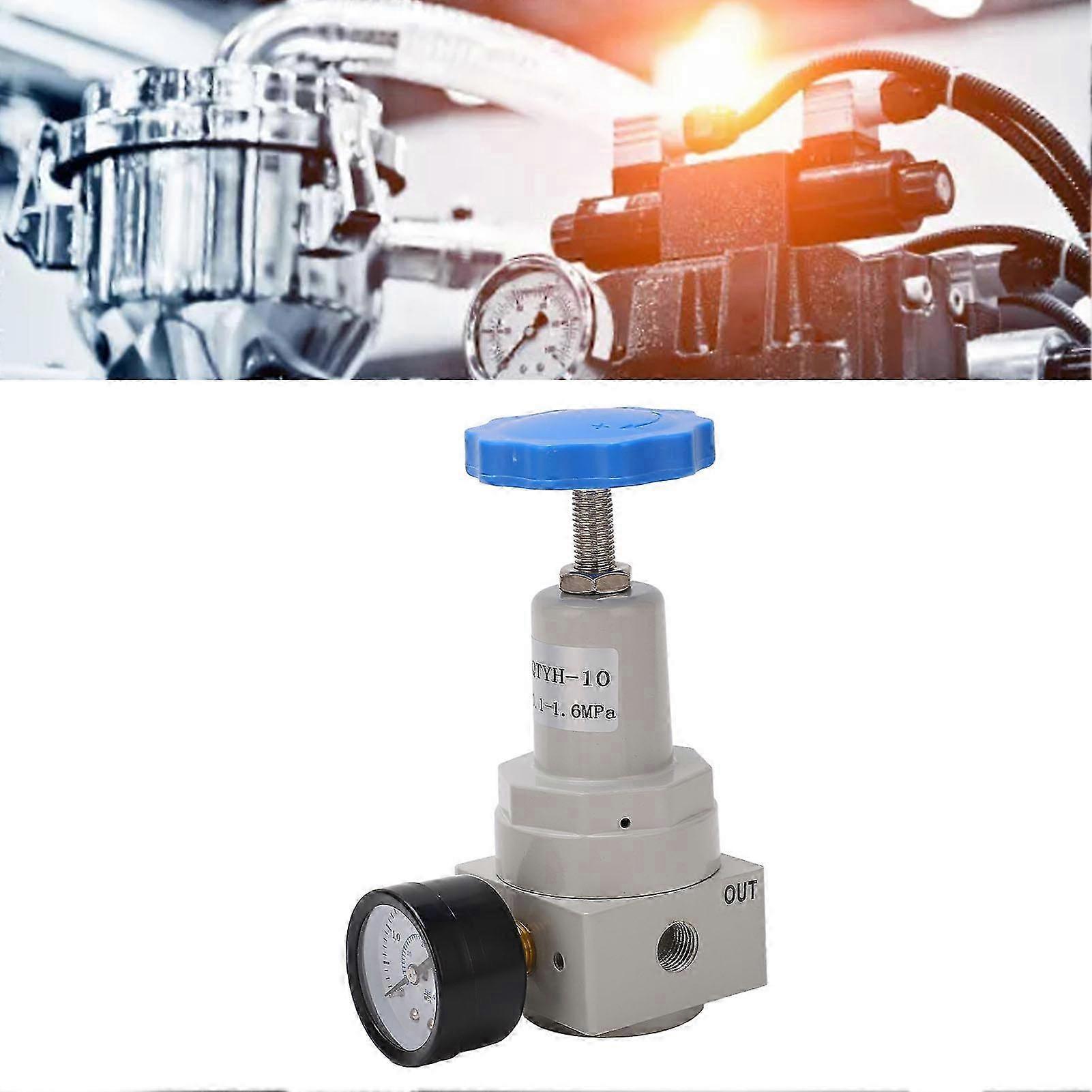 Luftdruckregler, Automatisches Überdruckventil, Steuerung, Aluminiumlegierung Mit Manometer, Qtyh-10, 0,1–1,6 Mpa, 25–26