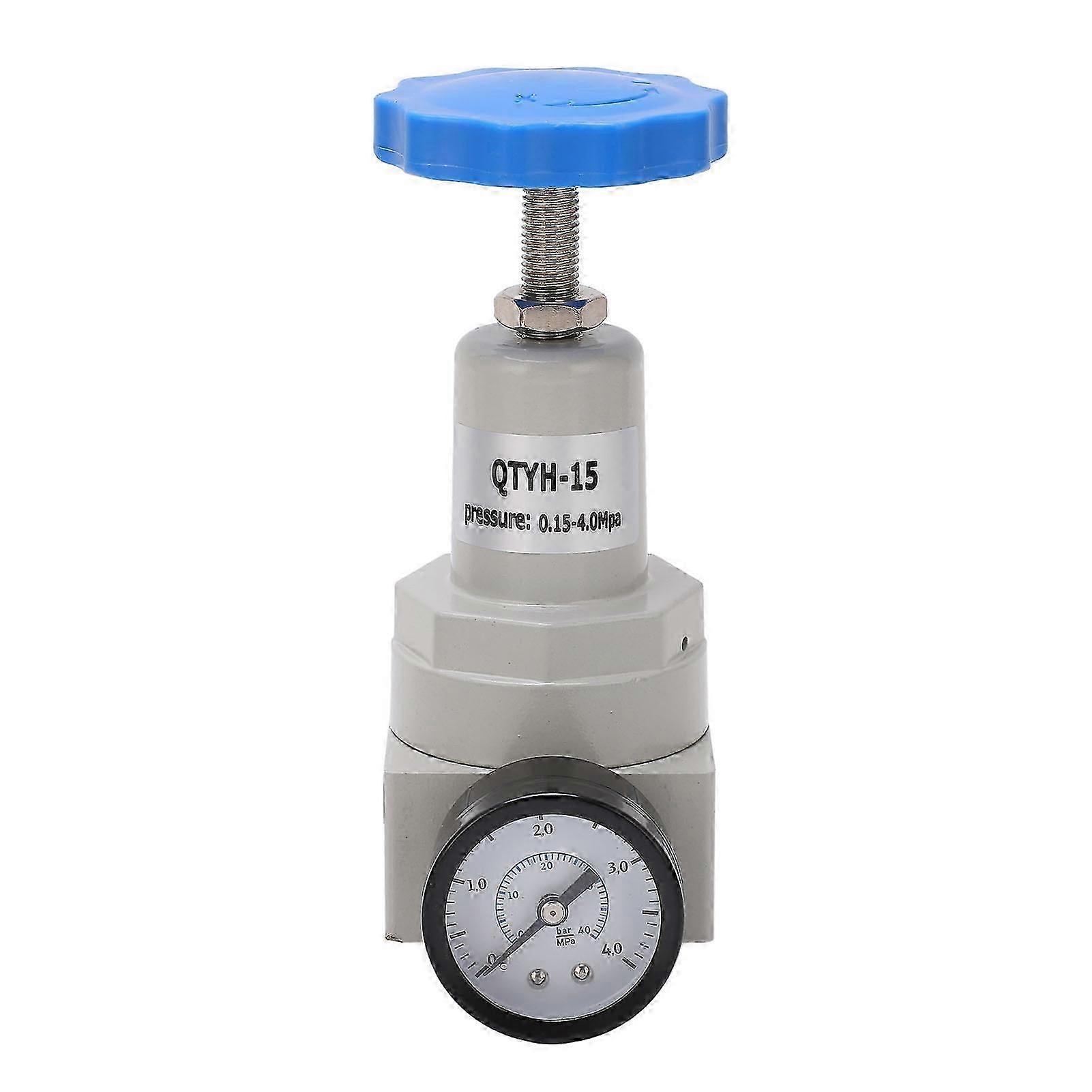 Luftdruckregler, Automatisches Überdruckventil, Regler Aus Aluminiumlegierung Mit Manometer Qtyh-15 (0,154 Mpa).