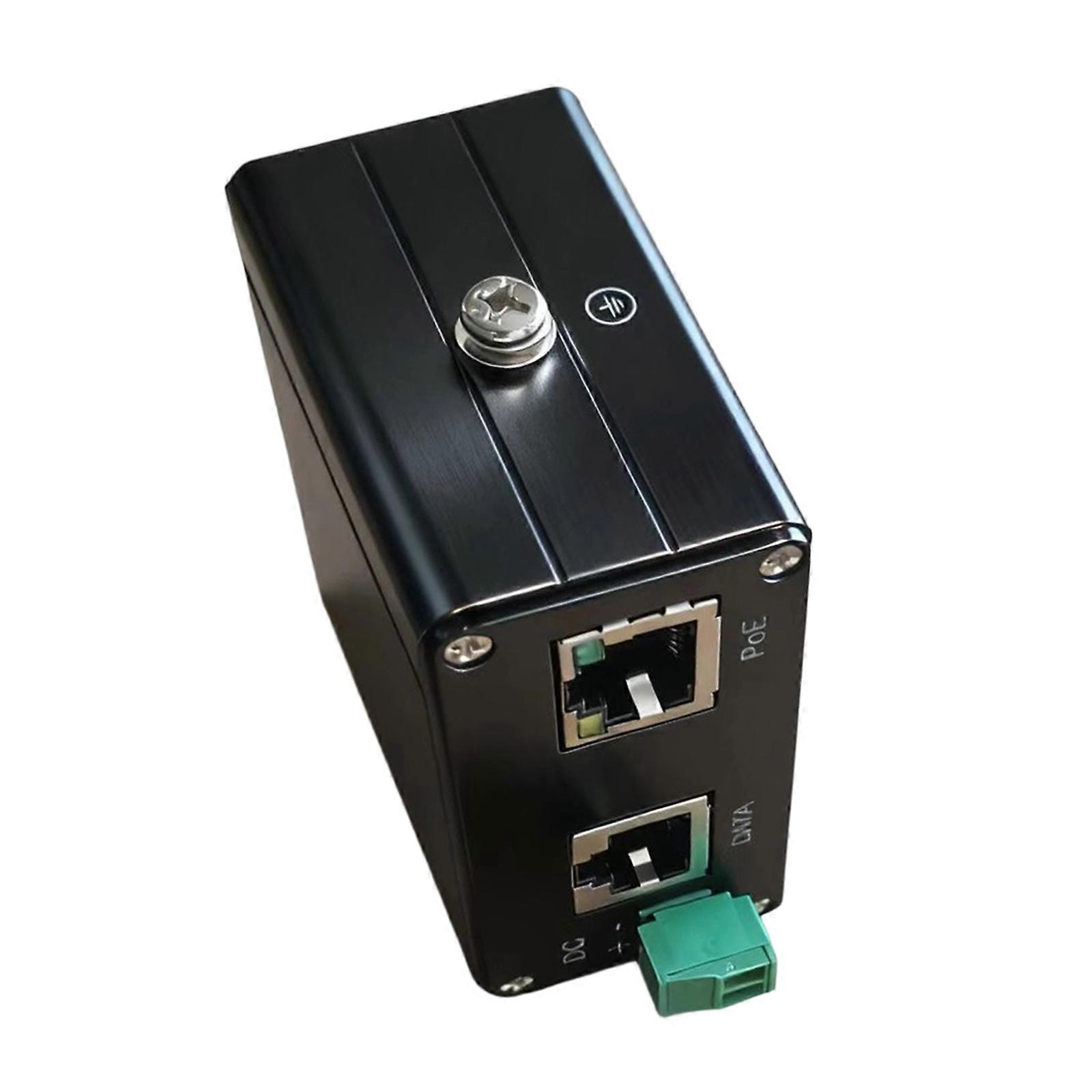 Vielseitiger Industrieller Poe-injektor Mit Unterstützung Für Datenübertragungsraten Von Bis Zu 2500 Mbit/s Und Einem Breiten Eingangsspannungsbereich (dc 44–57 V). Mehrfarbig.