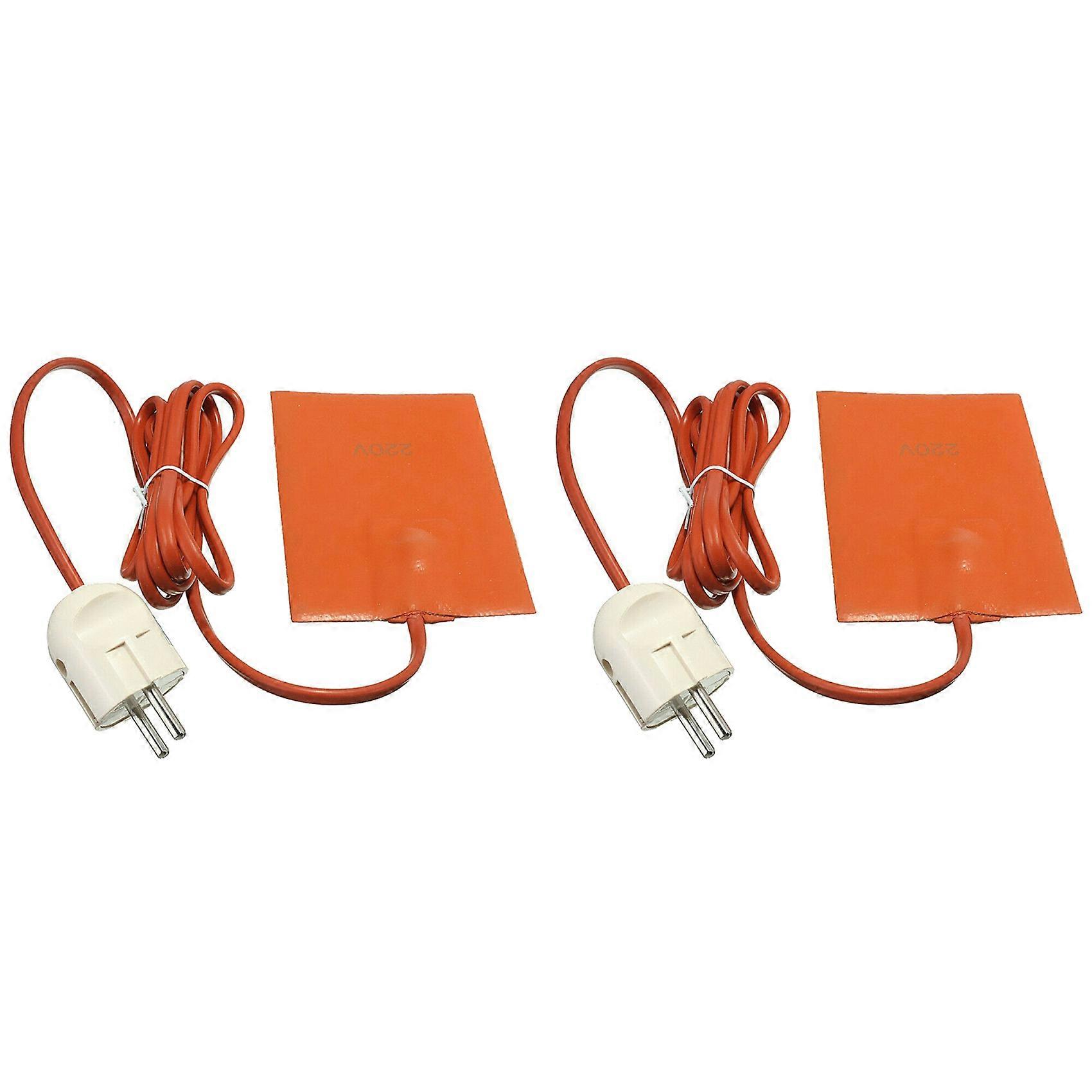 Set Mit 2 Silikon-heizmatten 250 W Für Motorölwanne (220 V, 250 W), Verschleißschutz, Eu-stecker.