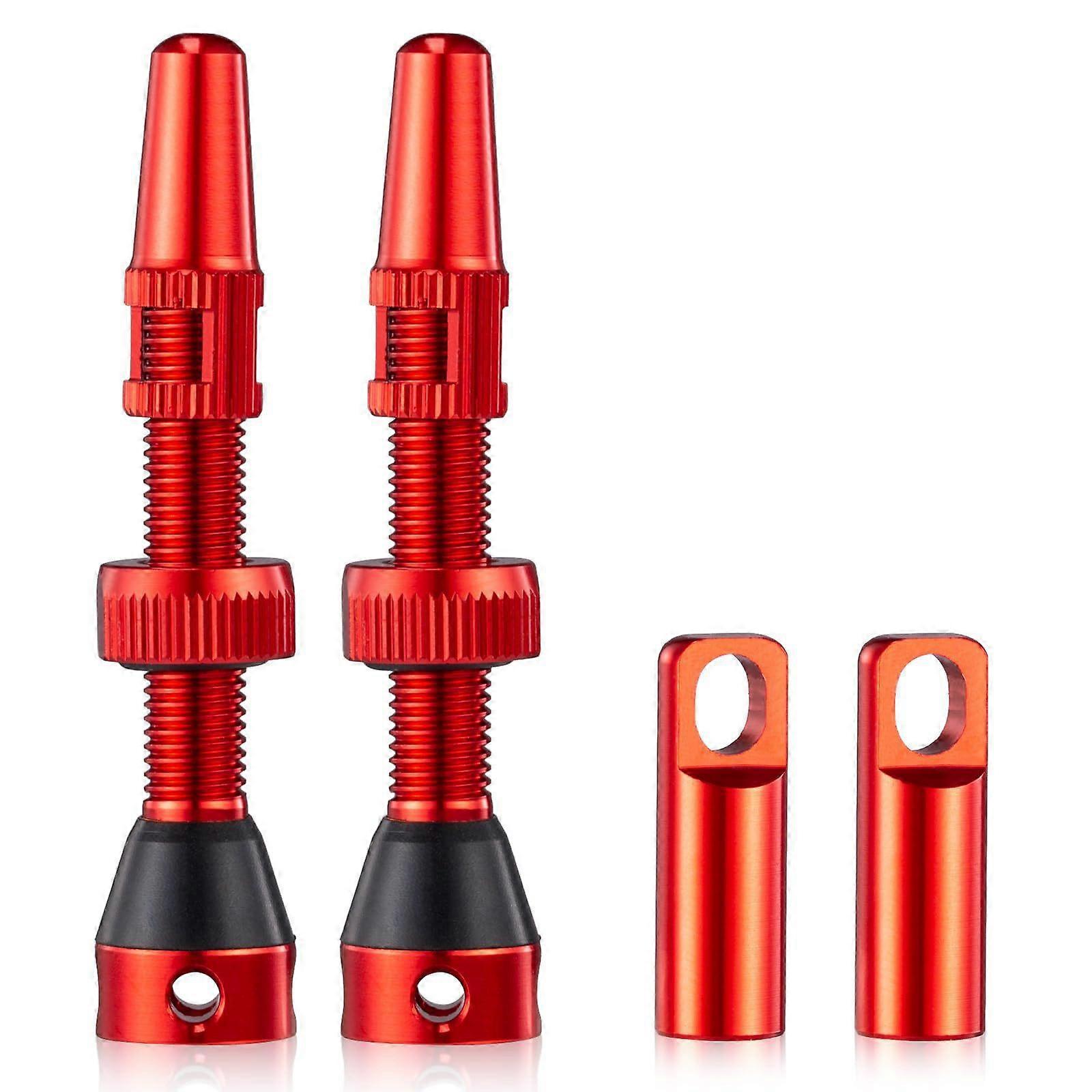 Hochleistungsfähige, Multifunktionale Tubeless-ventile Mit Schlüsseln Für Optimale Abdichtung Von Fahrradreifen, Rot, 44 Mm