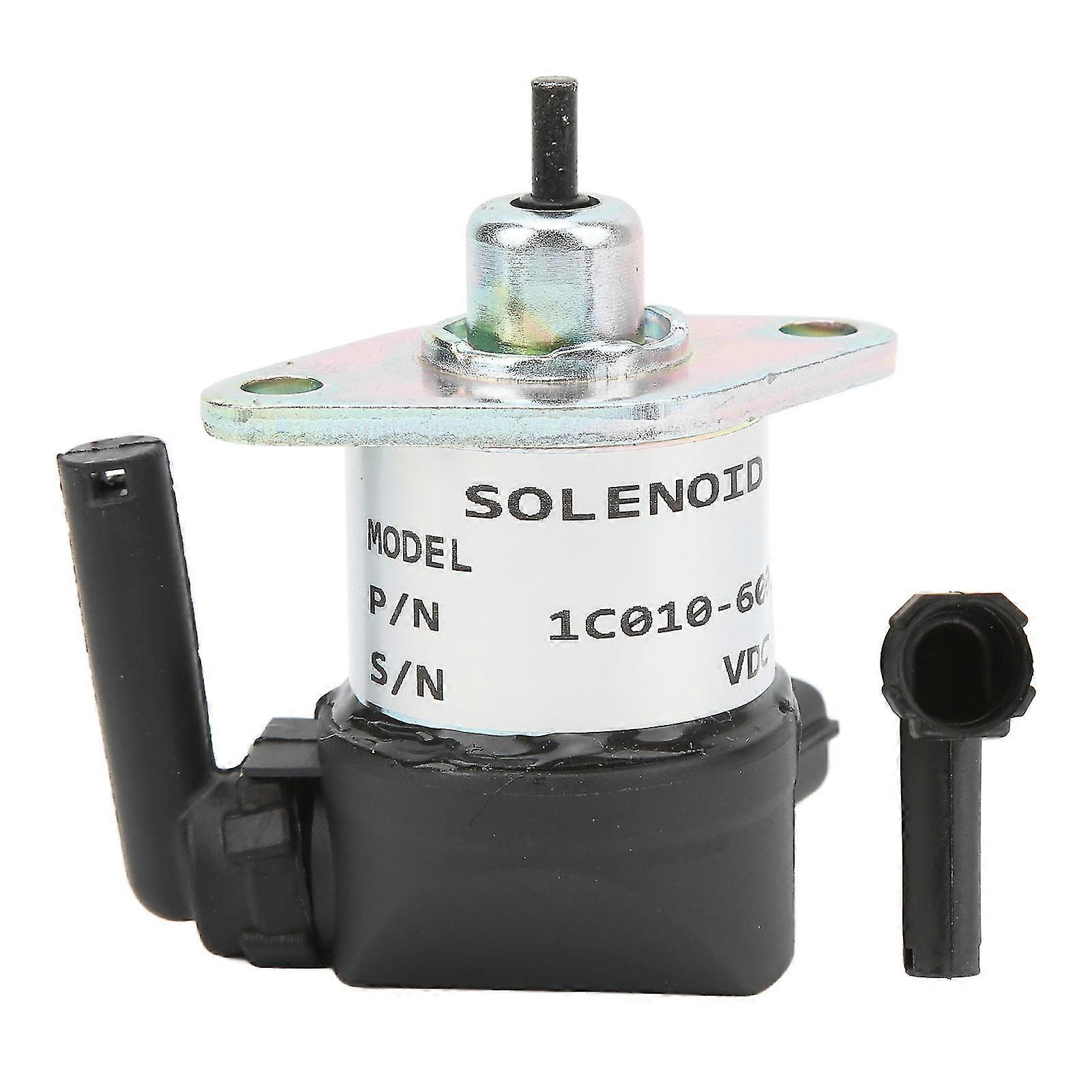 12-v-gleichstrom-kraftstoffabschaltventil 17208-60015 Aus Aluminiumlegierung Für Kubota-motoren D905, D1005, D1105, V1305, V1505 Usw. (baujahre 25–26).