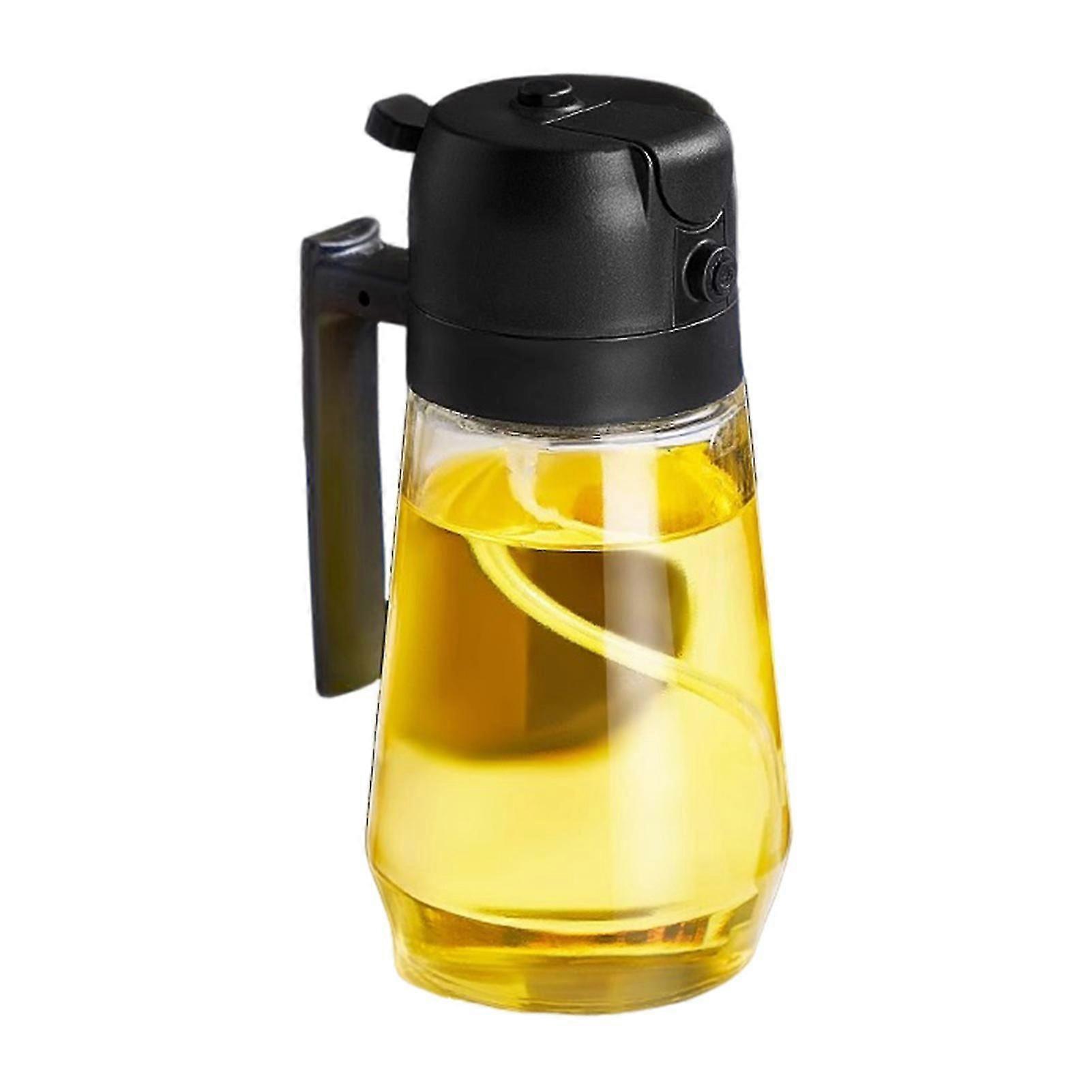 470 Ml Glas-ölspender Für Die Küche: 2-in-1-olivenöl-sprühflasche, Auslaufsicher, Ideal Zum Kochen, Grillen, Für Salate Und Zum Backen.