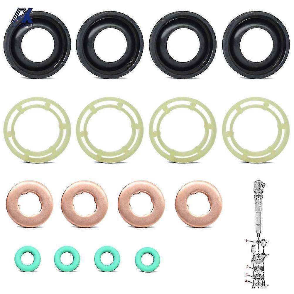 Dichtungssatz Für Einspritzdüsen + Unterlegscheibe + O-ring Für Citroën Berlingo C3 C4 Picasso, Peugeot 207 307 407, Ford C-max Fiesta Focus Fusion Zy