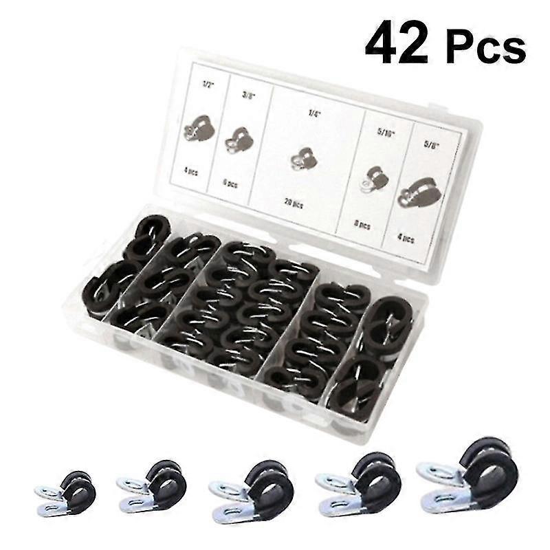 Set Mit 42 Luftschlauchschellen, Geeignet Für Sanitär-, Automobil- Und Maschinenbauanwendungen.