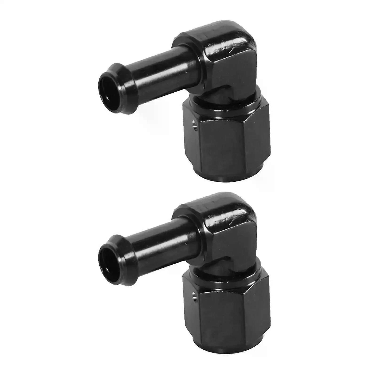 An6 An-6 90°-drehgelenk-winkelverschraubung Mit Innengewinde, Schnellkupplung Aus Schwarz Eloxiertem Aluminium, Für Schläuche.
