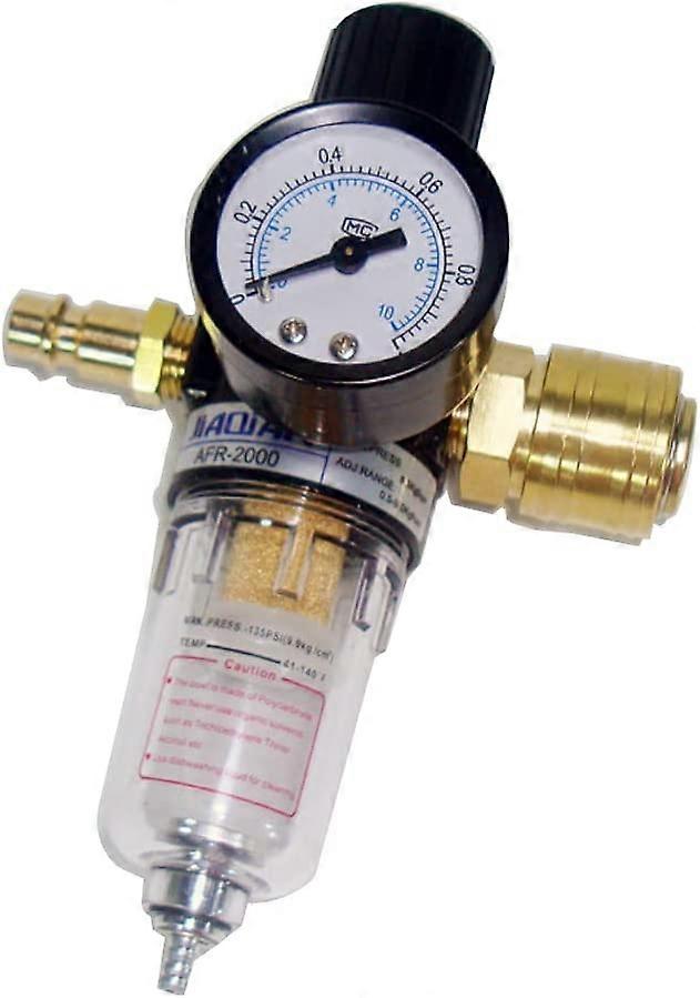 Druckminderer Mit Wasserabscheider Für 1/4-zoll-druckluft, Druckluftregler Mit Wasserabscheider Und Deutschen Schnellkupplungen Für Kompressorfilter
