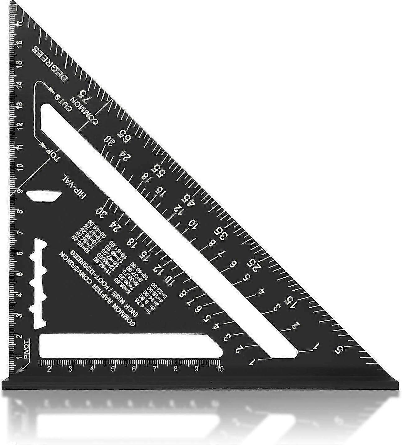 7-zoll-winkelmesser (metrisch), Messlineal Aus Aluminiumlegierung, 90-grad-dreiecklineal Zur Dickenmessung (schwarz)