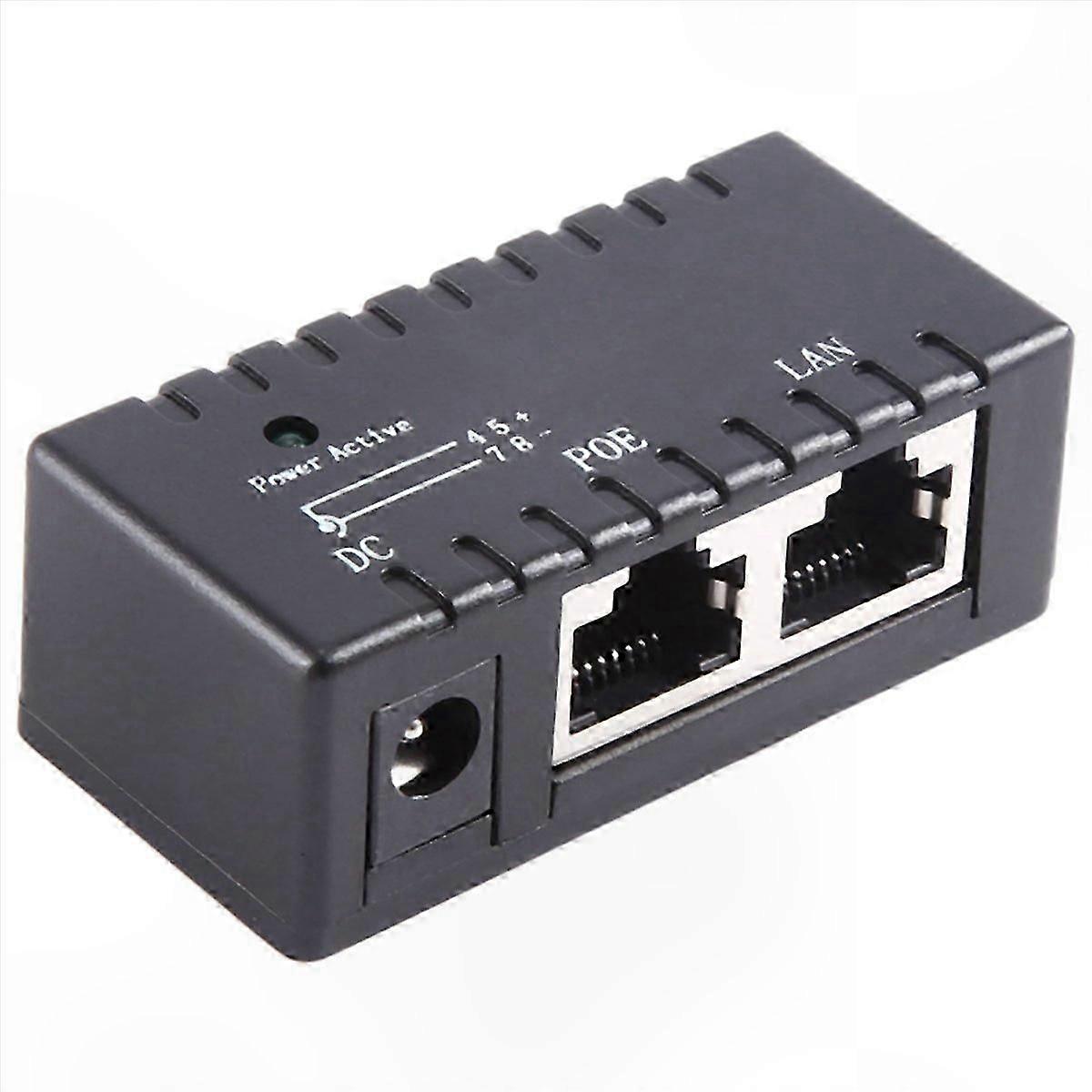 Passiver Poe-injektor-splitter-adapter Mit Rj45- Und 5,5 Mm X 2,1 Mm Dc-eingangsanschluss