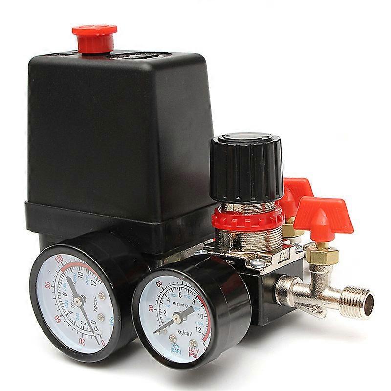 120 Psi Luftkompressor-druckregler Mit Manometer, Kontrollleuchte Und Schalter.